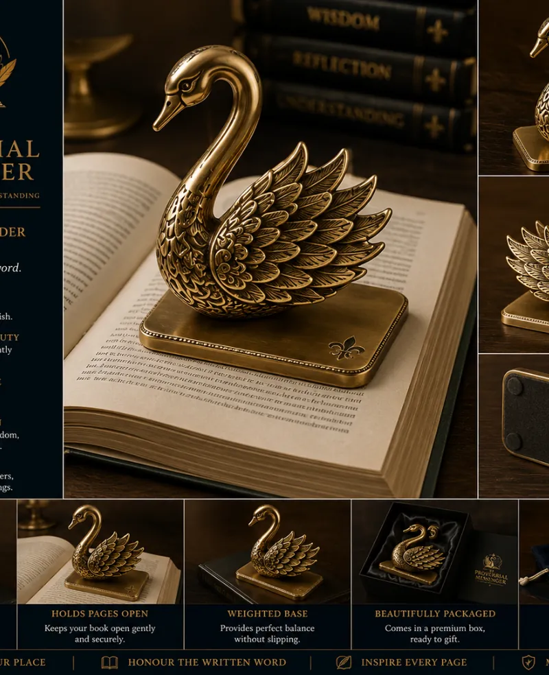 Brass Page Holder &mdash; The Proverbial Messenger Author Collection