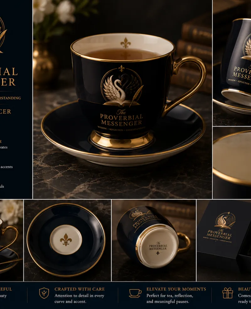 Teacup & Saucer &mdash; The Proverbial Messenger Author Collection
